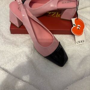 Cider Two-Tone Pink and Black Heels